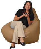 Big Adult Beanbag in Cashew
