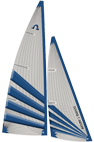 Soling 1 Meter Blue Sun Ray Sails