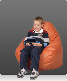 Kids Bean Bag Chair in Orange
