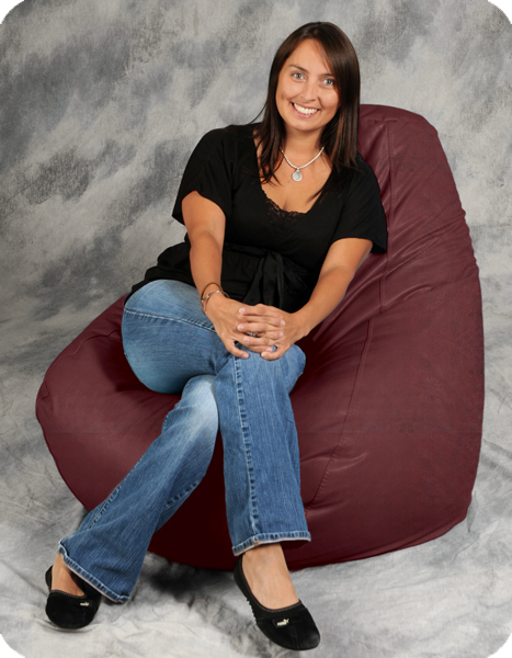 Cranberry Deep Bean Bag Chairs for Adults