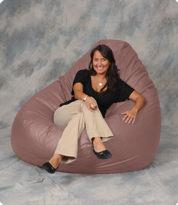 L Bean Bag Chair In Milk Chocolate City