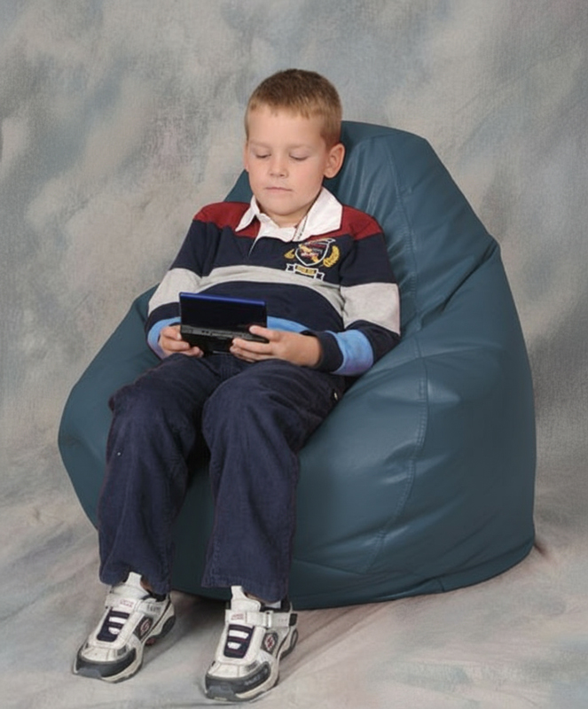 Smoke Blue Kids Bean Bag Chairs