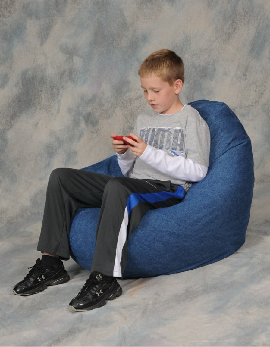Denim Stonewash Blue Dark Teen Beanbag
