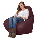 Wine Matte Bean Bag Chair for Adults