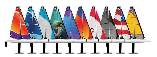 Colorful Windjammin Sails Dragon Flite 95 Sails