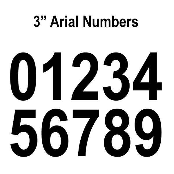 3" Sail Numbers