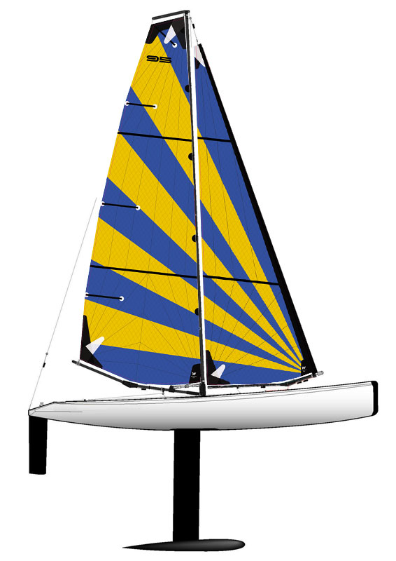 DragonFlite 95 Sails Blue Yellow