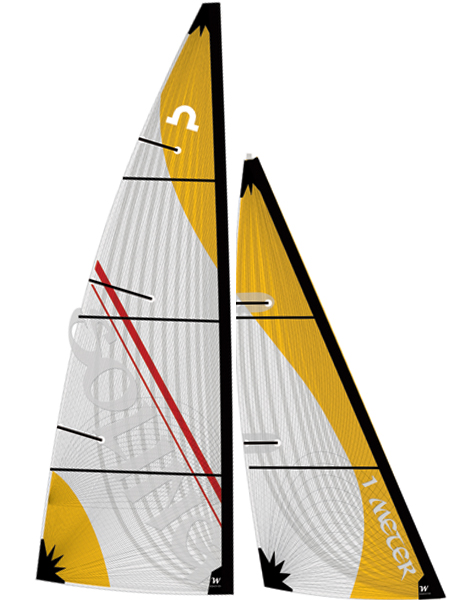 Soling 1 Meter Yellow Red Swirl