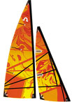 Fire Swirl Soling 1 Meter Sails