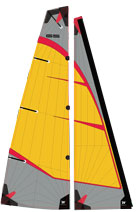 Dragon Force 65 Sails A+ Rig Yellow Gray