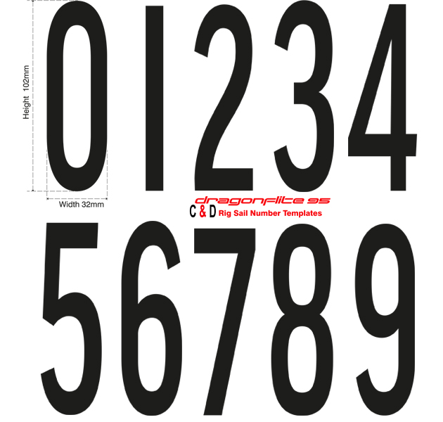 Sail Numbers DF95 - C or D Rig