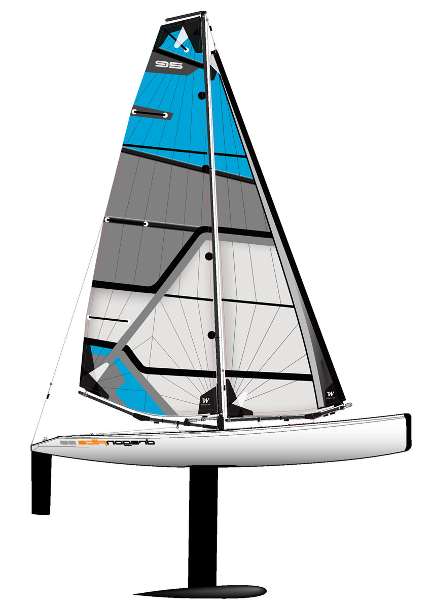 DragonFlite 95 Sails Aqua / Gray