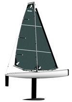 DragonFlite 95 Black w Greenish Cast Sails