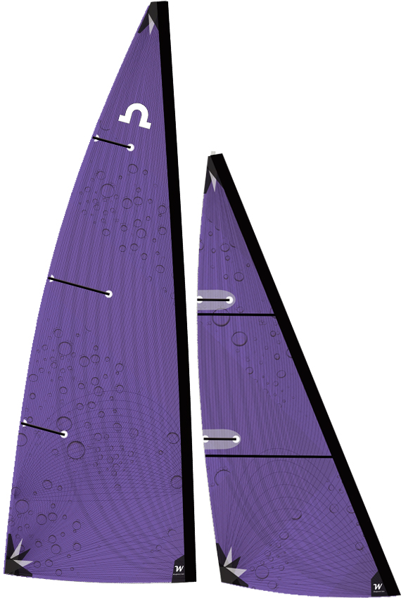 Purple Soling 1 Meter Sails