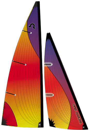 Soling 1 Meter Sails Sunset No Name