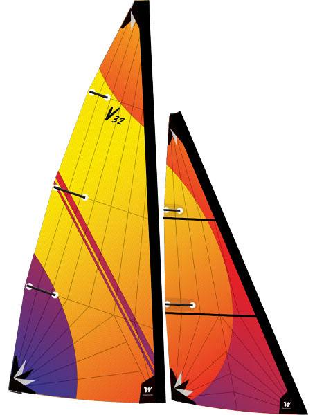 V32 Sails in Sunset Orange
